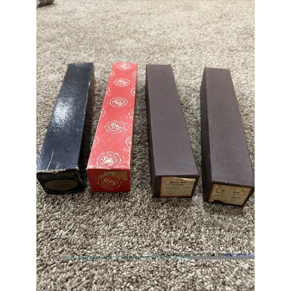 Vintage QRS Player Piano Word Rolls. Lot‎ Of 4. See Pics. S